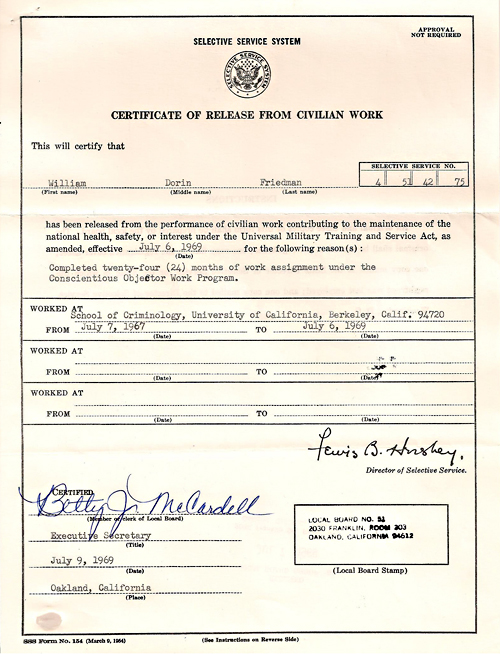 SSS Certificate of Release Civilian Work 7-9-69